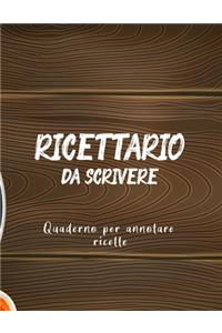 Ricettario Da Scrivere Quaderno Per Annotare Ricette