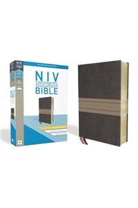 NIV, Thinline Bible, Giant Print, Leathersoft, Brown/Tan, Red Letter, Comfort Print