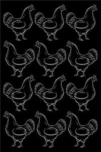 Chicken Theme Blank Lined Notebook Journal