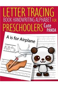 Letter Tracing Book Handwriting Alphabet for Preschoolers Cute Panda