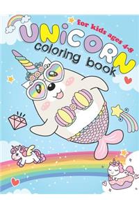 Unicorn Coloring Book for Kids Ages 4-8