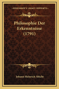 Philosophie Der Erkenntnisse (1791)