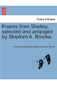 Poems from Shelley, Selected and Arranged by Stopford A. Brooke.
