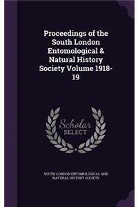 Proceedings of the South London Entomological & Natural History Society Volume 1918-19