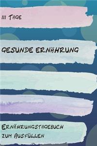 111 Tage gesunde Ernährung - Ernährungstagebuch zum Ausfüllen