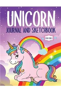 Unicorn Journal and Sketchbook for Girls
