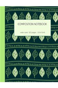 Composition notebook wide ruled 120 pages 8.5x11 (A4)