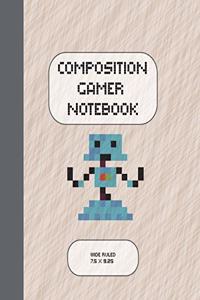 Composition Gamer Notebook Wide Ruled