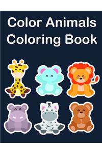 Color Animals Coloring Book