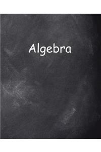 School Composition Book Algebra Chalkboard Style 130 Pages