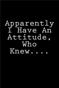 Apparently I Have An Attitude, Who Knew....