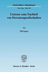 Untreue Zum Nachteil Von Personengesellschaften