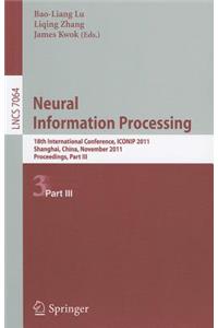 Neural Information Processing, Part 3
