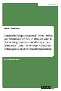 Unterrichtsfeinplanung zum Thema 