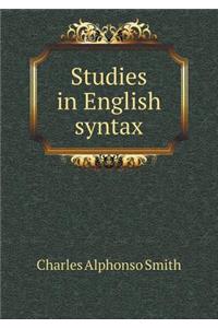 Studies in English Syntax
