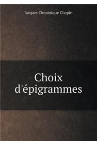 Choix d'Épigrammes