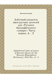 Alphabetical Index of Names of Russian Figures for the 