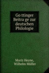 Gottinger Beitrage zur deutschen Philologie