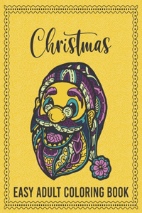 Christmas Easy Adult Coloring Book