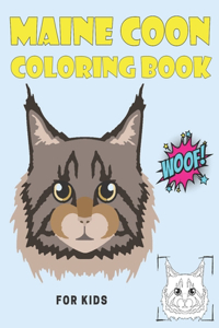 Maine coon coloring book for kids