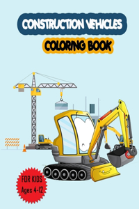 Construction Vehicles Coloring Book