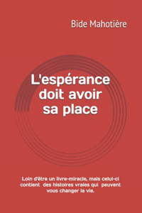 L'espérance doit avoir sa place