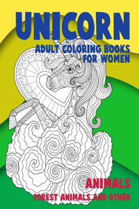 Adult Coloring Books for Women Forest Animals and other - Animals - Unicorn