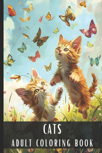 Adult Coloring Book Cats