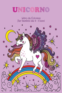 Unicorno Libro da Colorare per Bambini dai 4-8 Anni