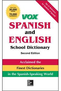 Vox Spanish and English School Dictionary, Paperback, 2nd Edition