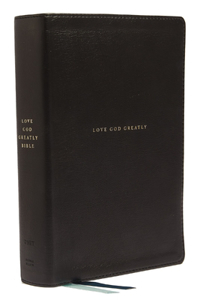 Net, Love God Greatly Bible, Genuine Leather, Black, Thumb Indexed, Comfort Print