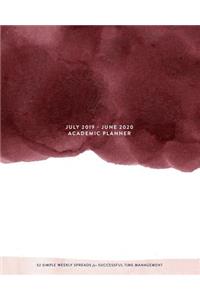 July 2019 - June 2020 Academic Planner, 52 Simple Weekly Spreads for Successful Time Management