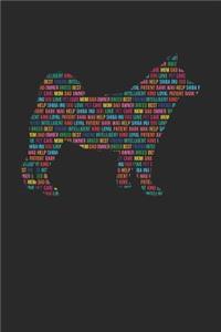 Shiba Inu Notebook 'Word Cloud' - Gift for Shiba Inu Lovers - Shiba Inu Journal