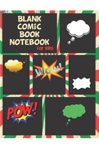 Blank Comic Book Notebook for Kids