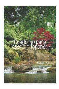 Cuaderno para escribir Japonés