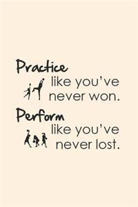 Practice Like You've Never Won, Perform Like You've Never Lost.