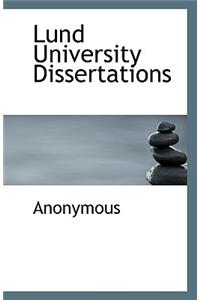 Lund University Dissertations