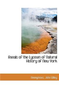 Annals of the Lyceum of Natural History of New York