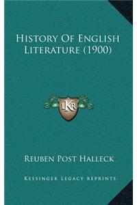 History Of English Literature (1900)