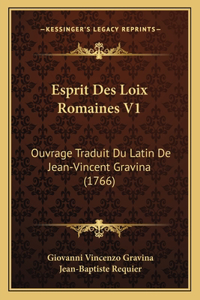 Esprit Des Loix Romaines V1