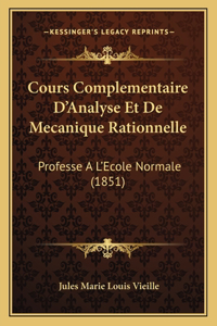 Cours Complementaire D'Analyse Et De Mecanique Rationnelle