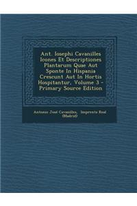 Ant. Iosephi Cavanilles Icones Et Descriptiones Plantarum Quae Aut Sponte In Hispania Crescunt Aut In Hortis Hospitantur, Volume 3 - Primary Source Edition