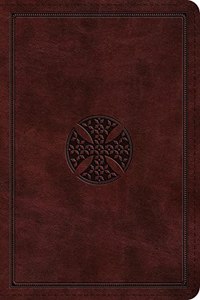 ESV Large Print Bible (Trutone, Mahogany, Mosaic Cross Design)