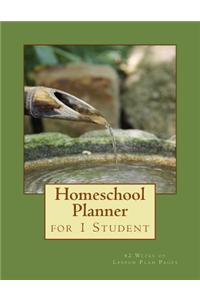 Homeschool Planner for 1 Student: 42 Weeks of Lesson Plan Pages