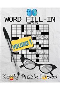 Word Fill-In Puzzle Book, 90 Puzzles