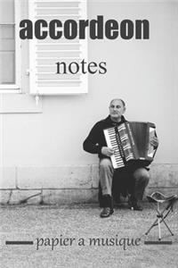accordeon notes papier a musique