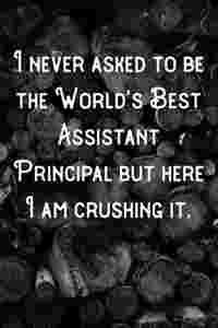 I never asked to be the World's Best Assistant Principal but here I am Crushing it.