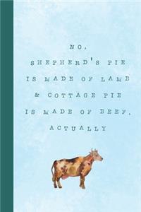 No, Shepherd's Pie Is Made Of Lamb & Cottage Pie Is Made Of Beef, Actually