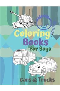 Coloring Books for Boys Cars & Trucks