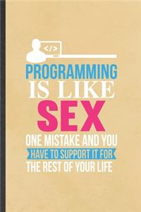 Programming Is Like Sex One Mistake and You Have to Support It for the Rest of Your Life